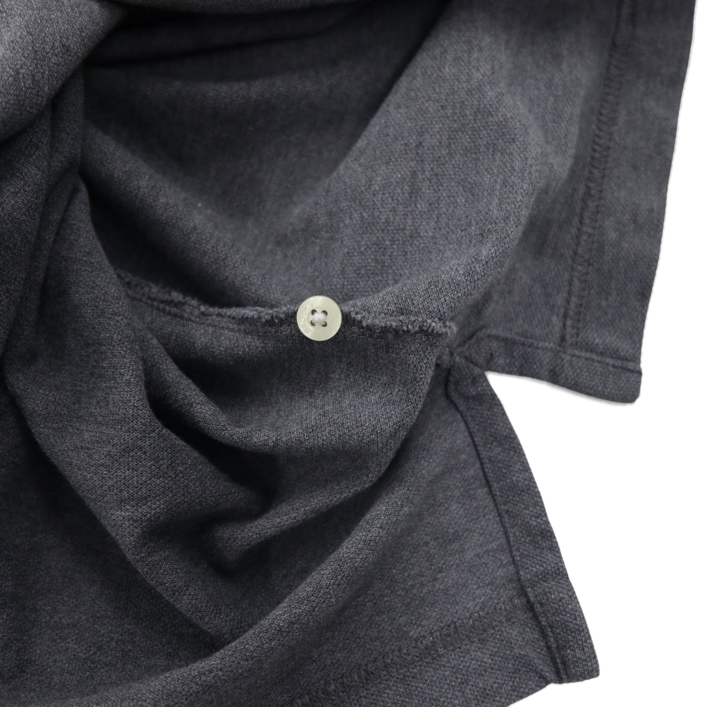 Brooks Brothers Polo Shirt, Size L, Gray, Cotton, Pique, with Embroidered Logo