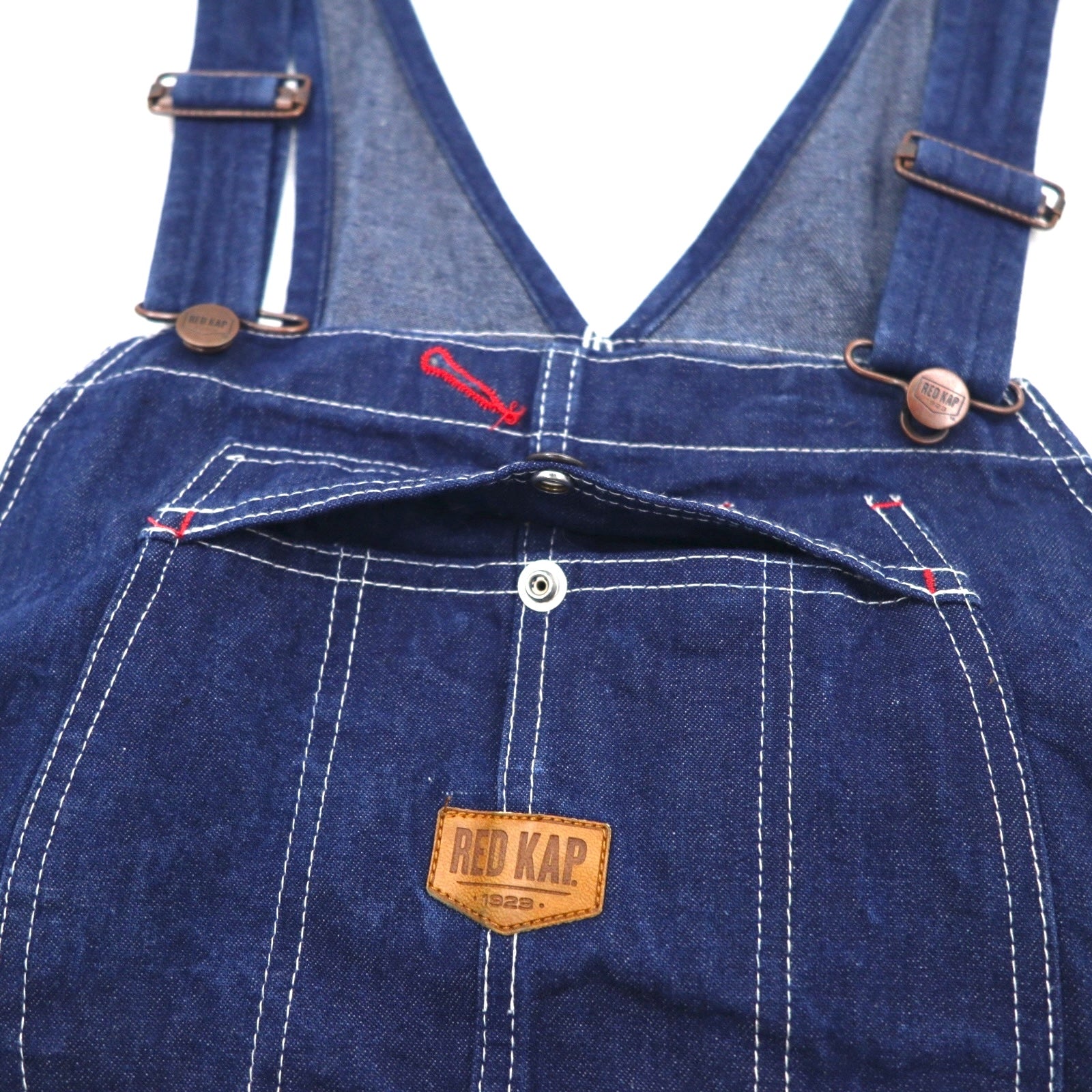RED KAP Denim Overalls L Indigo Blue BD10DN Made in Mexico