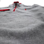 Polo Ralph Lauren ハーフジップ フリースジャケット M グレー 胸ポケット スモールポニー刺繡