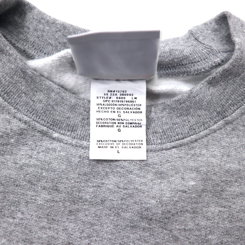 Champion ECO Crew Neck Sweatshirt 2XL Gray Cotton Brushed Back MINIMIZE RISK Embroidery Made in El Salvador