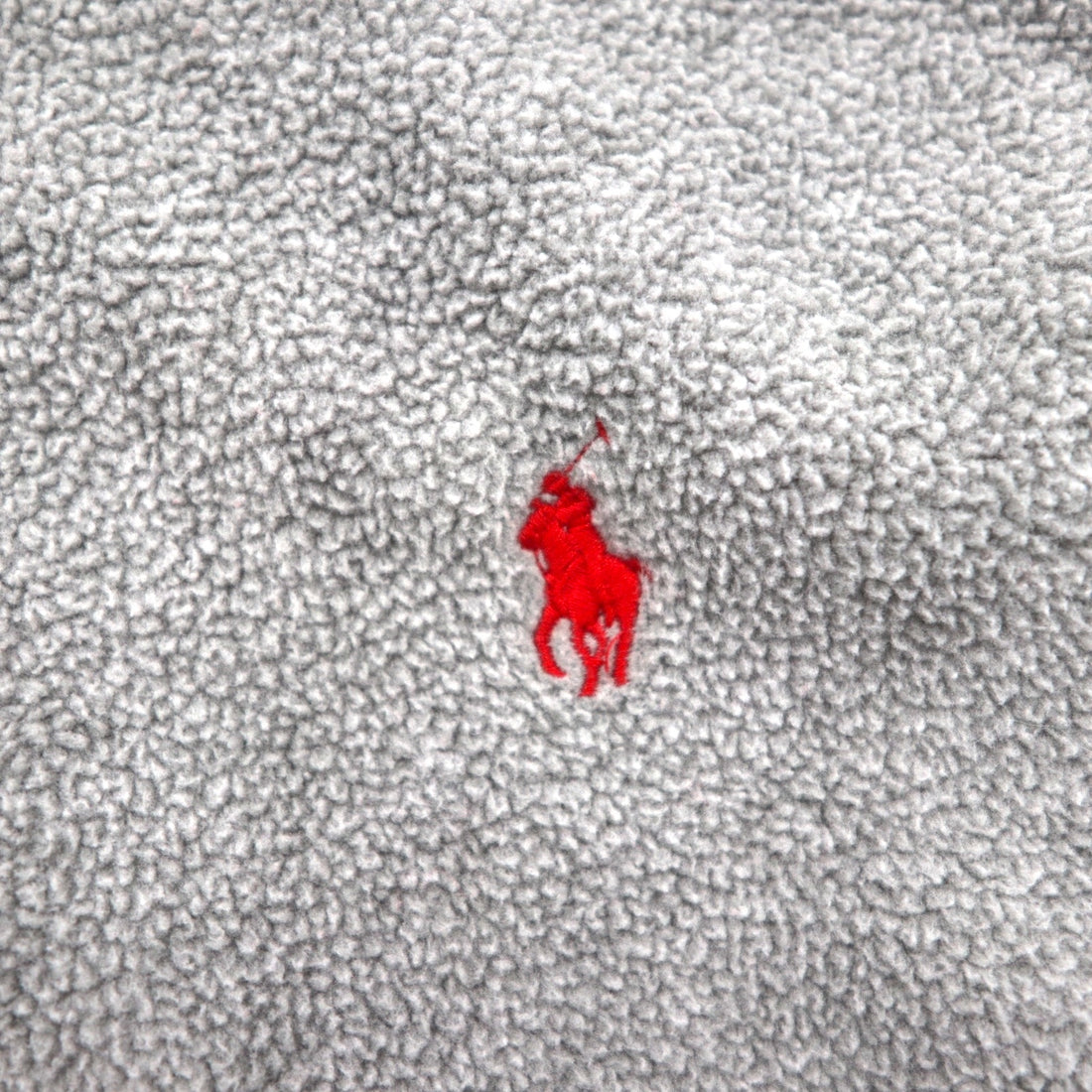 Polo Ralph Lauren ハーフジップ フリースジャケット M グレー 胸ポケット スモールポニー刺繡
