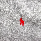 Polo Ralph Lauren ハーフジップ フリースジャケット M グレー 胸ポケット スモールポニー刺繡