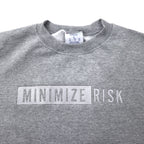 Champion ECO Crew Neck Sweatshirt 2XL Gray Cotton Brushed Back MINIMIZE RISK Embroidery Made in El Salvador