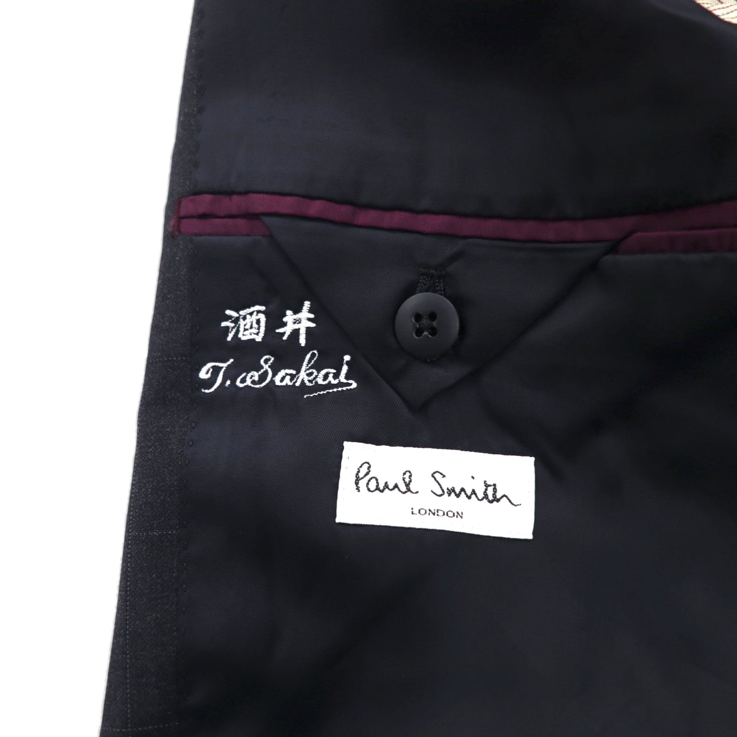 Paul Smith 90年代 SUPER 100's 3B スーツ セットアップ XL グレー チェック ウール VITALE BARBERIS CANONICO イタリア製生地 日本製