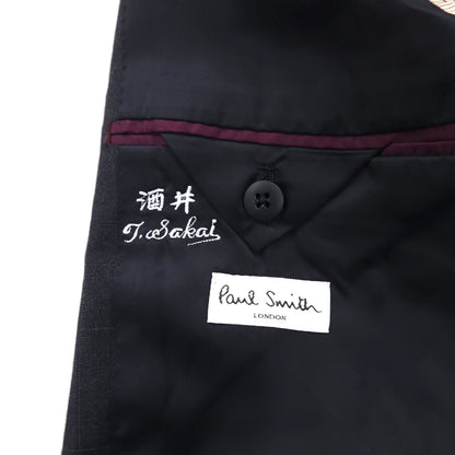 Paul Smith 90年代 SUPER 100's 3B スーツ セットアップ XL グレー チェック ウール VITALE BARBERIS CANONICO イタリア製生地 日本製