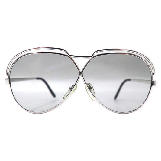 日本然リトテ-古着オンライン-YVES SAINT LAURENT サングラス ティアドロップ シルバー メタルフレーム オールド-Yves Saint Laurent Sunglasses Tear Drop Silver Metal Frame Vintage