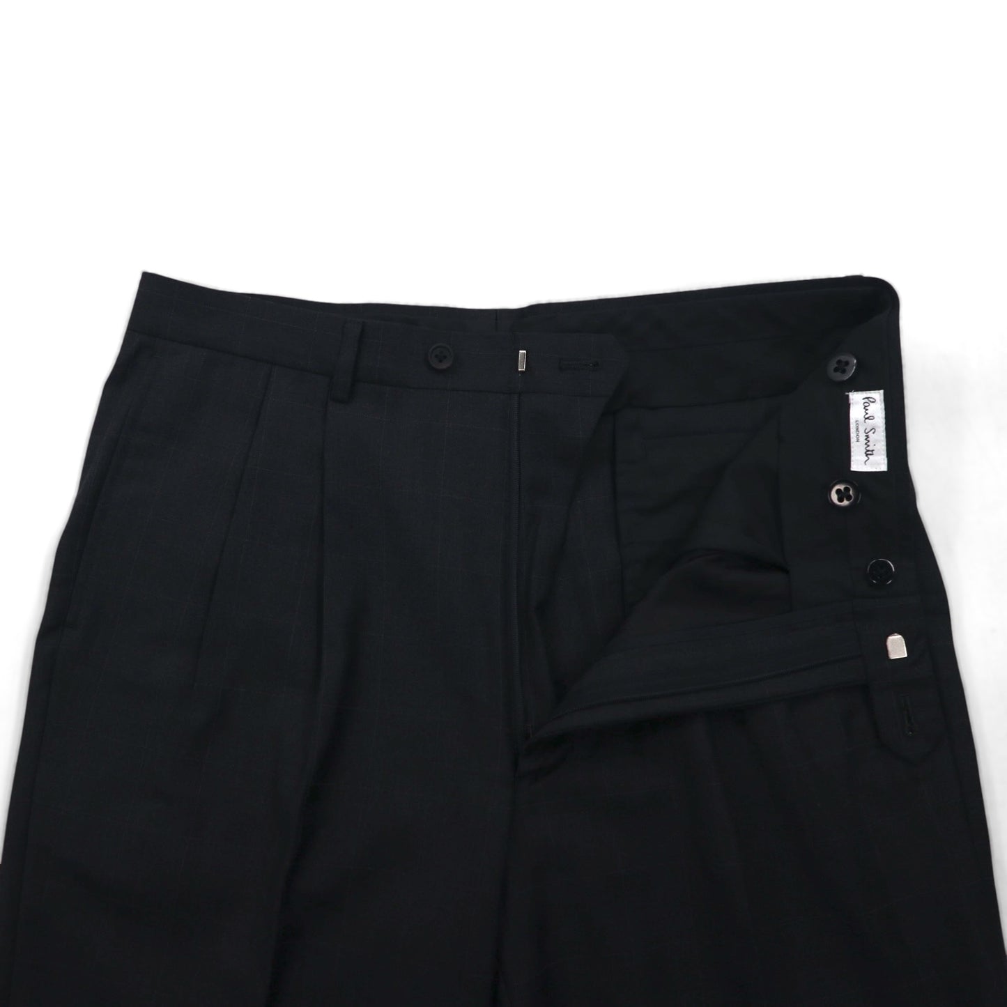 Paul Smith 90年代 SUPER 100's 3B スーツ セットアップ XL グレー チェック ウール VITALE BARBERIS CANONICO イタリア製生地 日本製