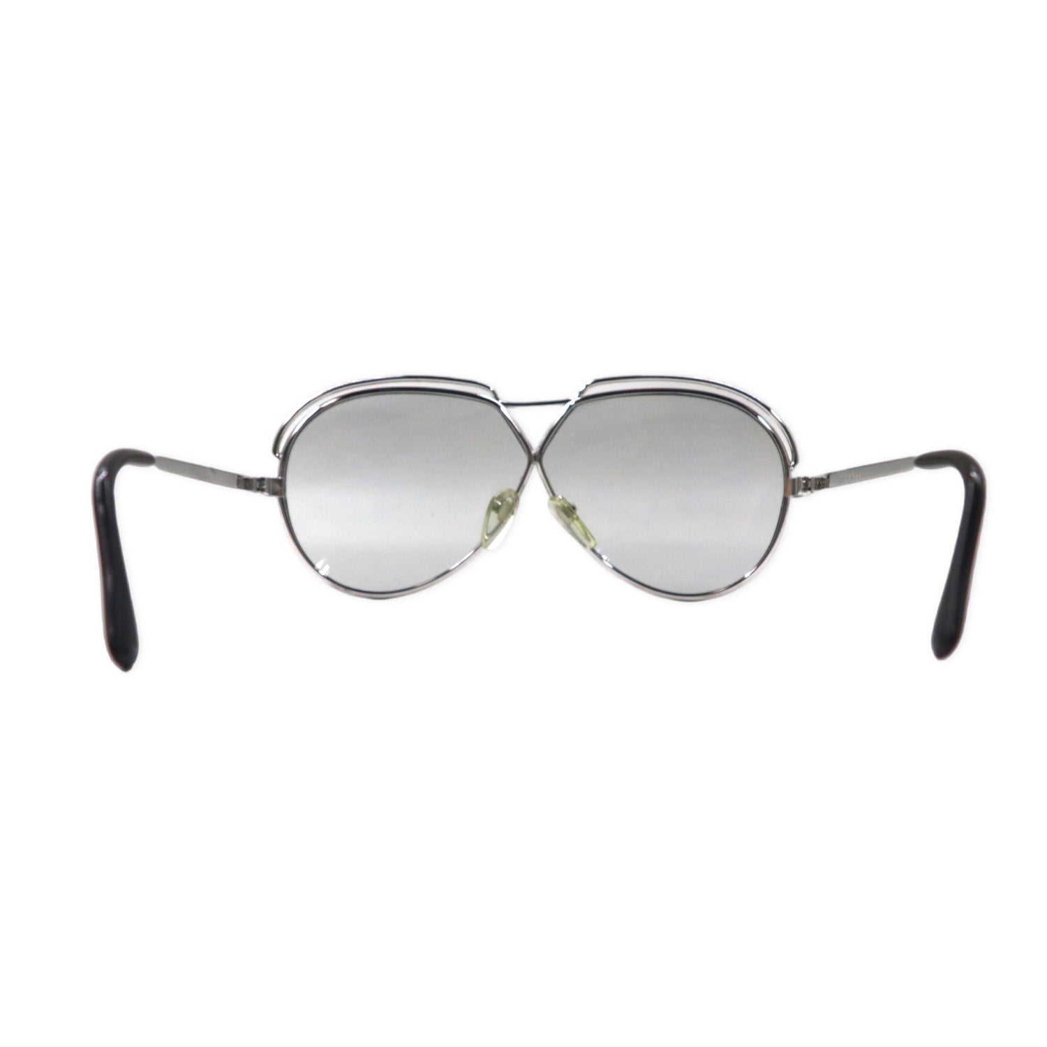 Yves Saint Laurent Sunglasses Tear Drop Silver Metal Frame Vintage 