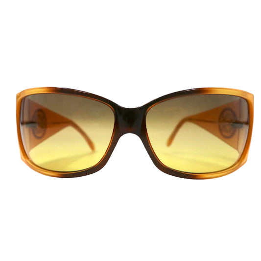 日本然リトテ-古着オンライン-LOEWE サングラス スクエア イエロー モノグラム SLW582 イタリア製-LOEWE Sunglasses Square Yellow MONOGRAM SLW582 Italian Made