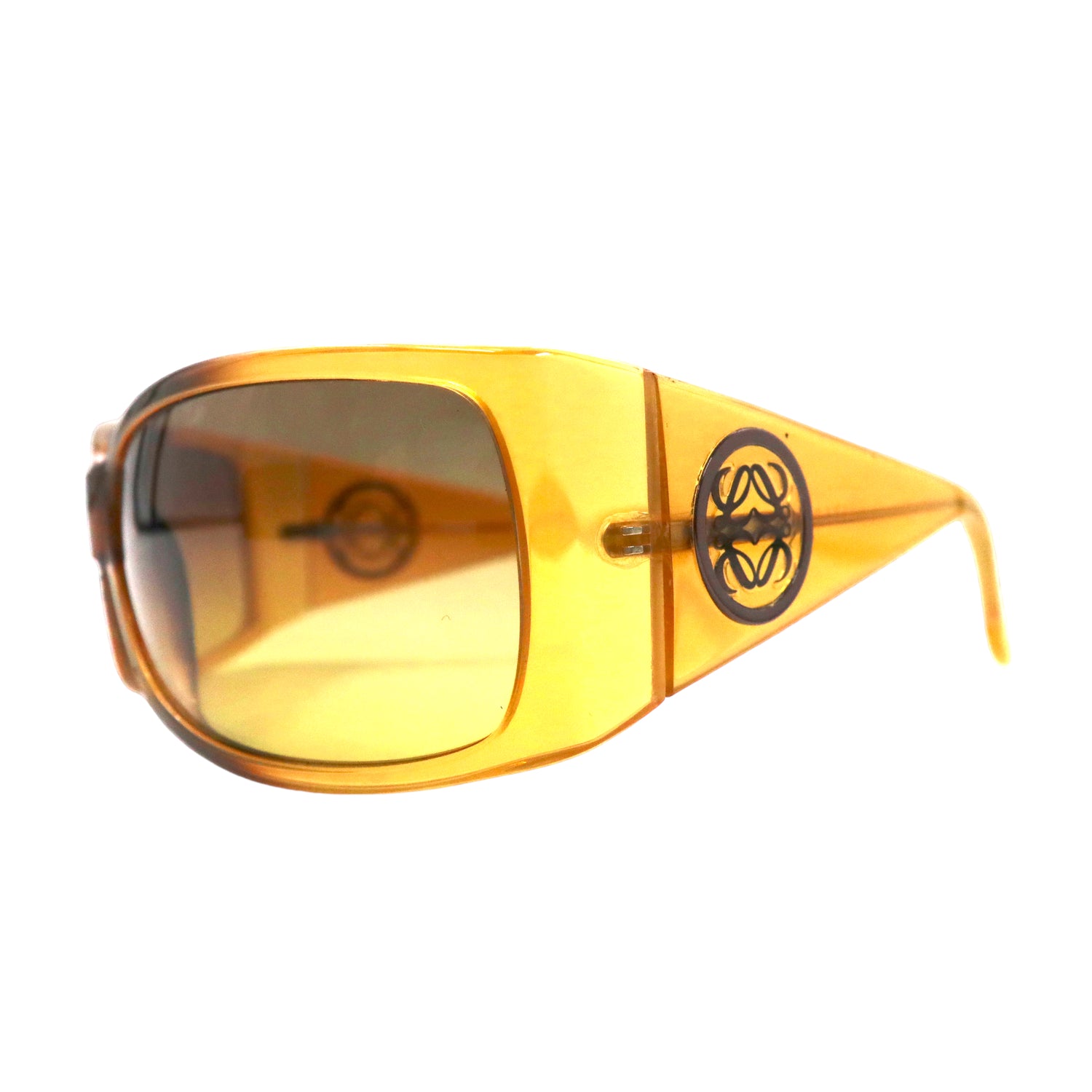 LOEWE Sunglasses Square Yellow MONOGRAM SLW582 Italian Made – 日本