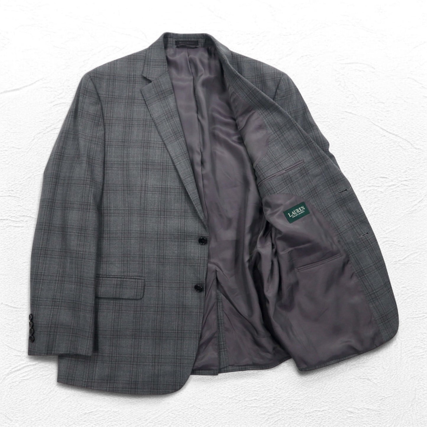 LAUREN RALPH LAUREN 2B テーラードジャケット スーツ XL グレー チェック Macy's 別注