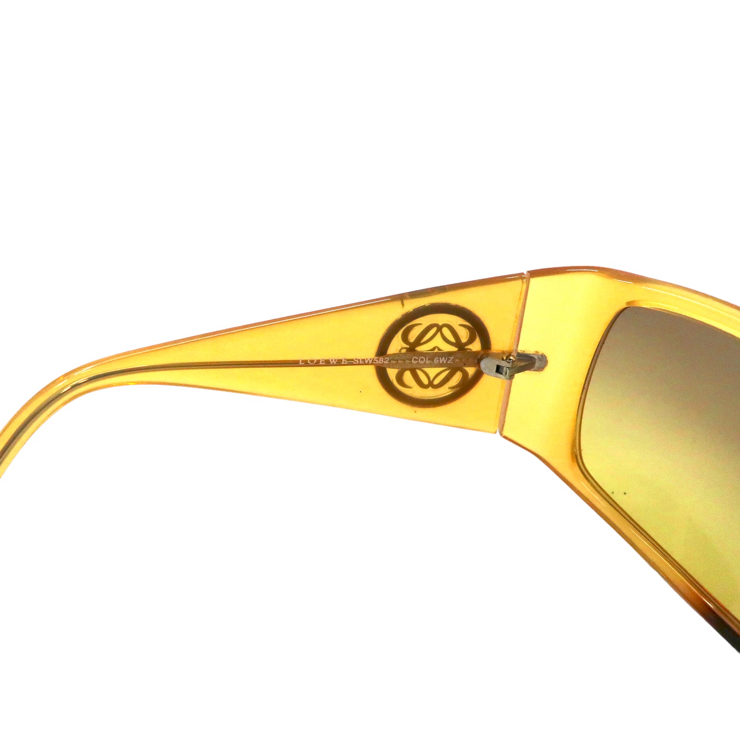 LOEWE Sunglasses Square Yellow MONOGRAM SLW582 Italian Made – 日本