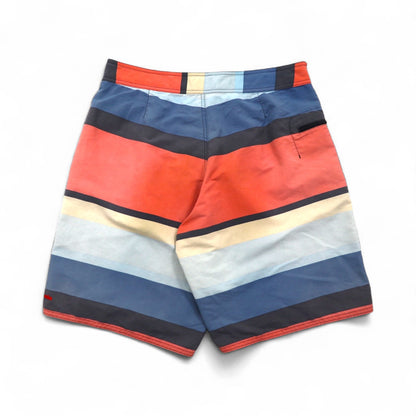 Patagonia Wavefarer Board Shorts, Size M, Multicolor Striped Nylon, 86556