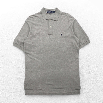 Polo by Ralph Lauren 90年代 ポロシャツ M グレー コットン スモールポニー刺繍