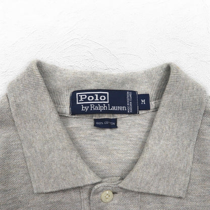 Polo by Ralph Lauren 90年代 ポロシャツ M グレー コットン スモールポニー刺繍