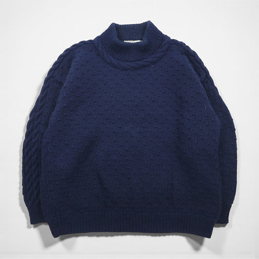 80s Vintage Fisherman Sweater ボトルネック ニット ポップコーン編み セーター XL カナダ製 80年代 Winterhouses