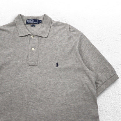 Polo by Ralph Lauren 90年代 ポロシャツ M グレー コットン スモールポニー刺繍