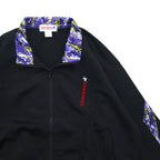 CONVERSE 90s Track Jacket Jersey M Black Polyester Logo Embroidery