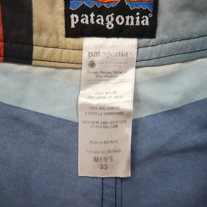 Patagonia Wavefarer Board Shorts, Size M, Multicolor Striped Nylon, 86556