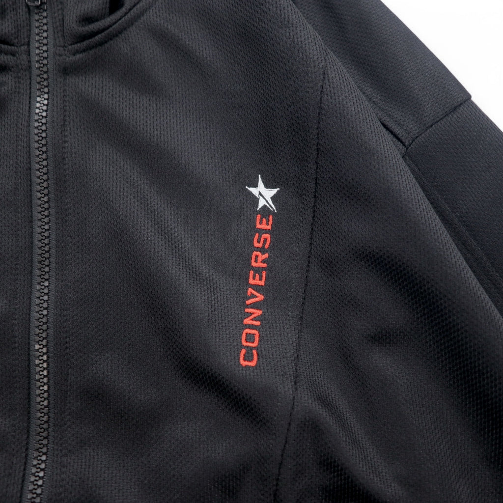 CONVERSE 90s Track Jacket Jersey M Black Polyester Logo Embroidery