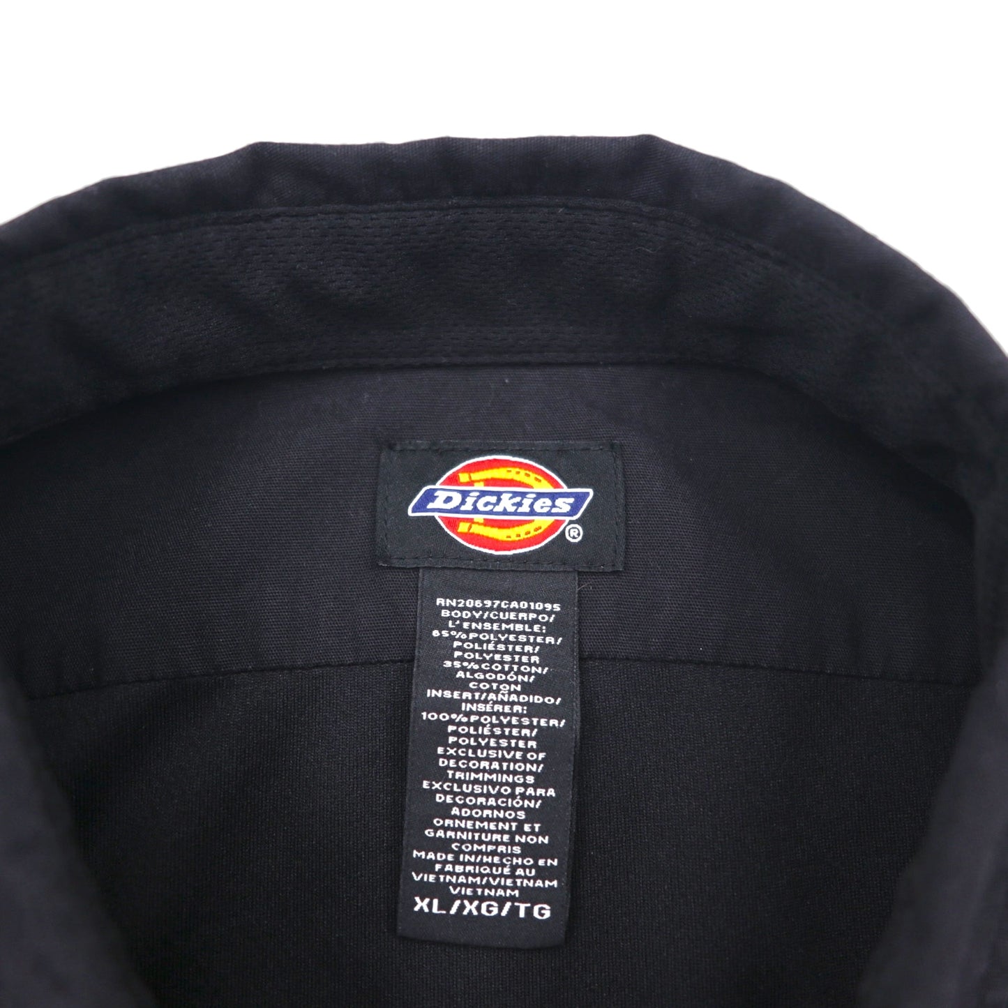 Dickies 半袖 ワークシャツ XL ブラック ポリエステル コットン アメリカ企業 NASTC LS516