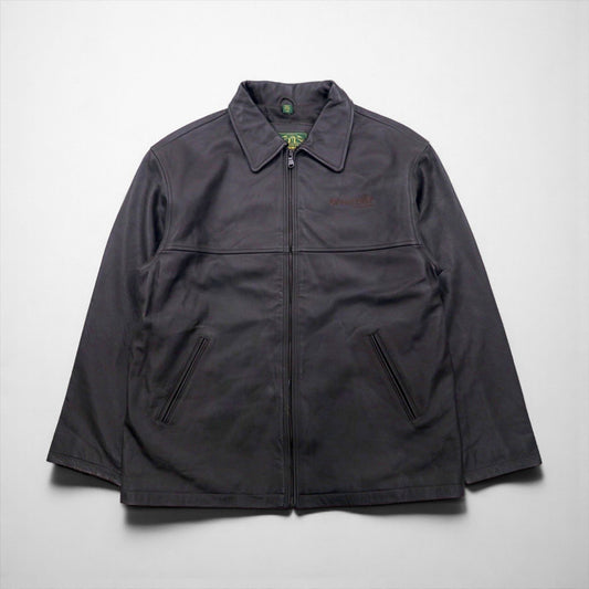 STORMTECH CLASSICS Full-Zip Leather Jacket レザー ジップアップジャケット L ブラウン