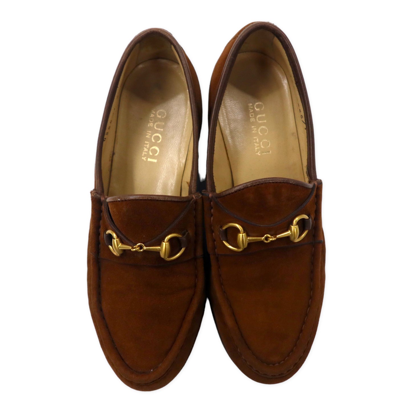 GUCCI Horsebit LOAFERS US6.5 Brown SUEDE Leather 100 0255 /1