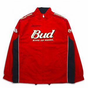CHASE AUTHENTICS バドワイザー Budweiser レーシングジャケット M レッド ナイロン