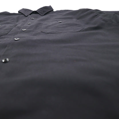 Dickies 半袖 ワークシャツ XL ブラック ポリエステル コットン アメリカ企業 NASTC LS516