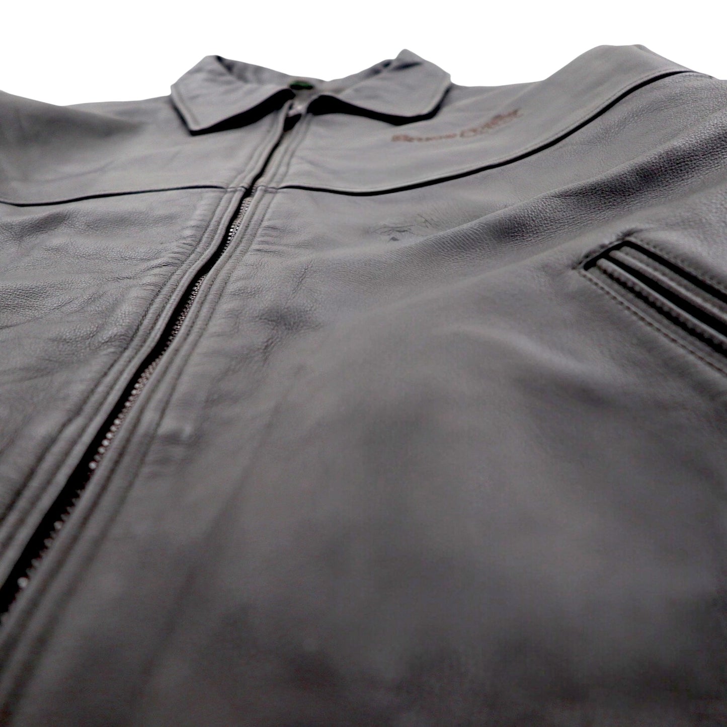 STORMTECH CLASSICS Full-Zip Leather Jacket, Brown, Size L