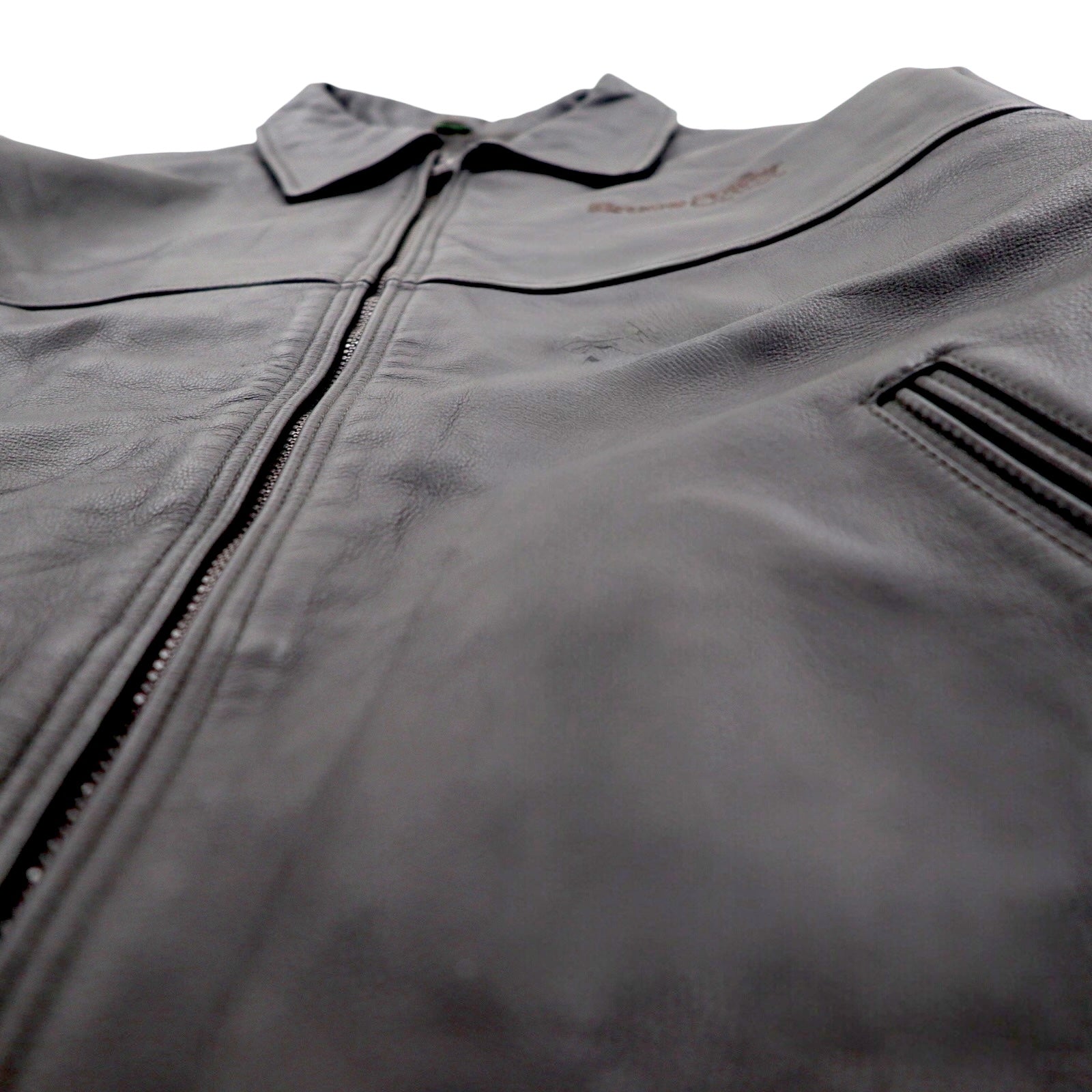 STORMTECH CLASSICS Full-Zip Leather Jacket, Brown, Size L