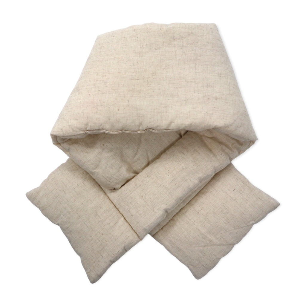 KAPITAL KESA Scarf, Hinomaru, Ivory, Gold, Hemp, Linen, Down Filling