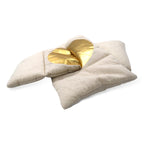 KAPITAL KESA Scarf, Hinomaru, Ivory, Gold, Hemp, Linen, Down Filling