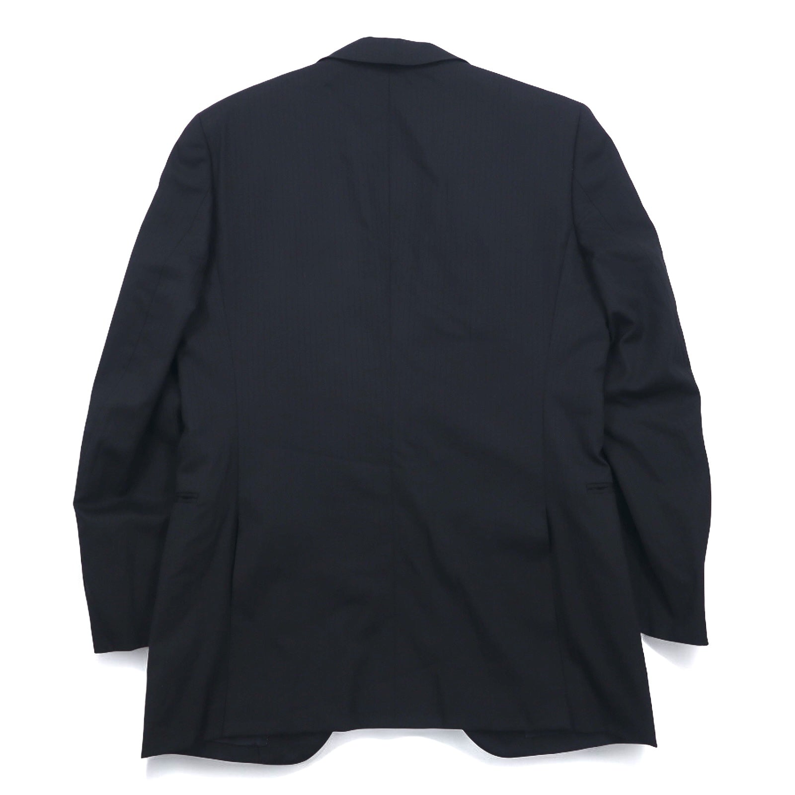 BURBERRY 2B Suit Setup L Black Shadow Striped Wool Japan