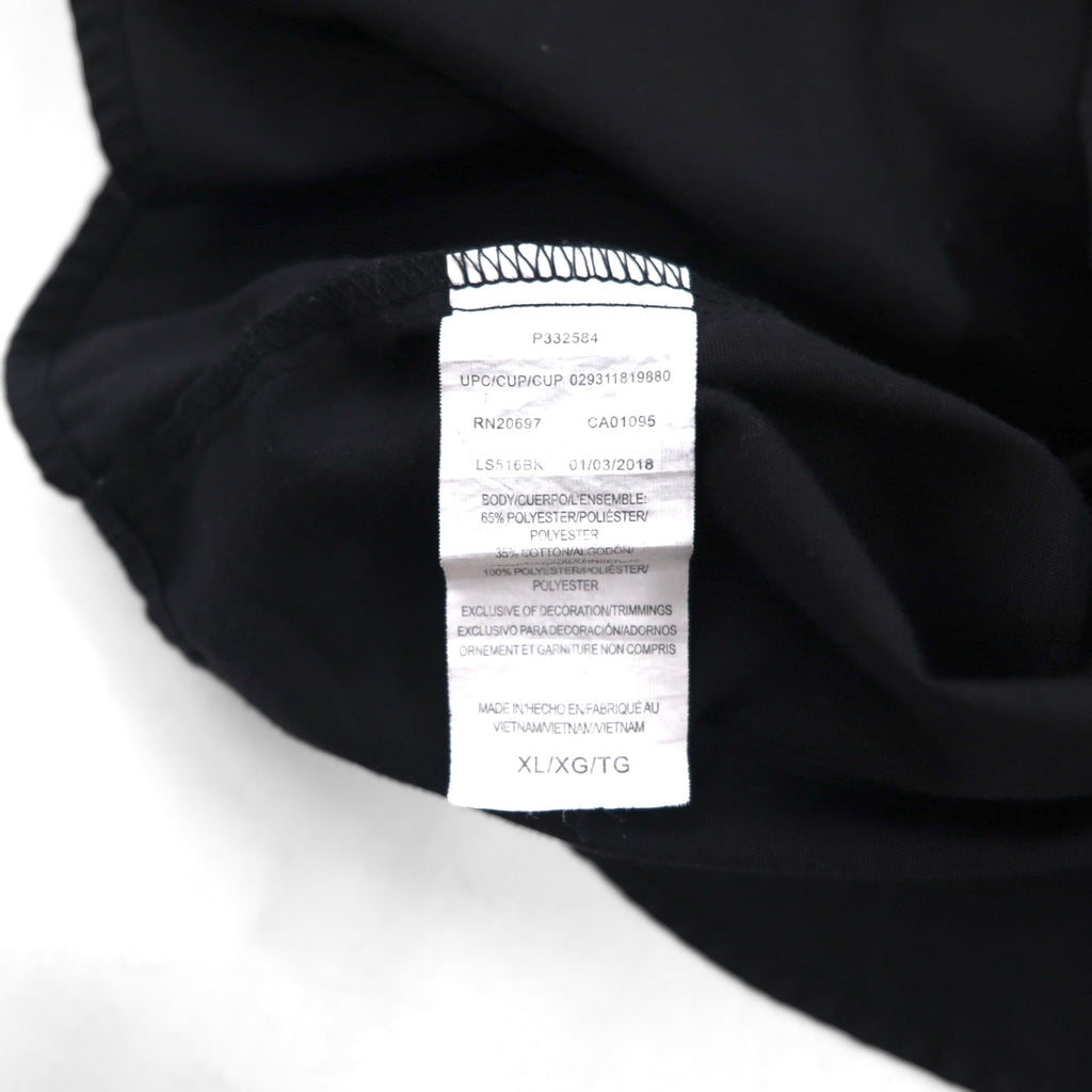 Dickies Short Sleeve Work Shirt, XL, Black, Polyester and Cotton, American Manufacturer, NASTC LS516