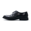 BURBERRY Split-Toe U-Tip Dress Shoes, Size 26.5cm, Black Leather, Wingtip, BU1430