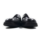 BURBERRY Split-Toe U-Tip Dress Shoes, Size 26.5cm, Black Leather, Wingtip, BU1430