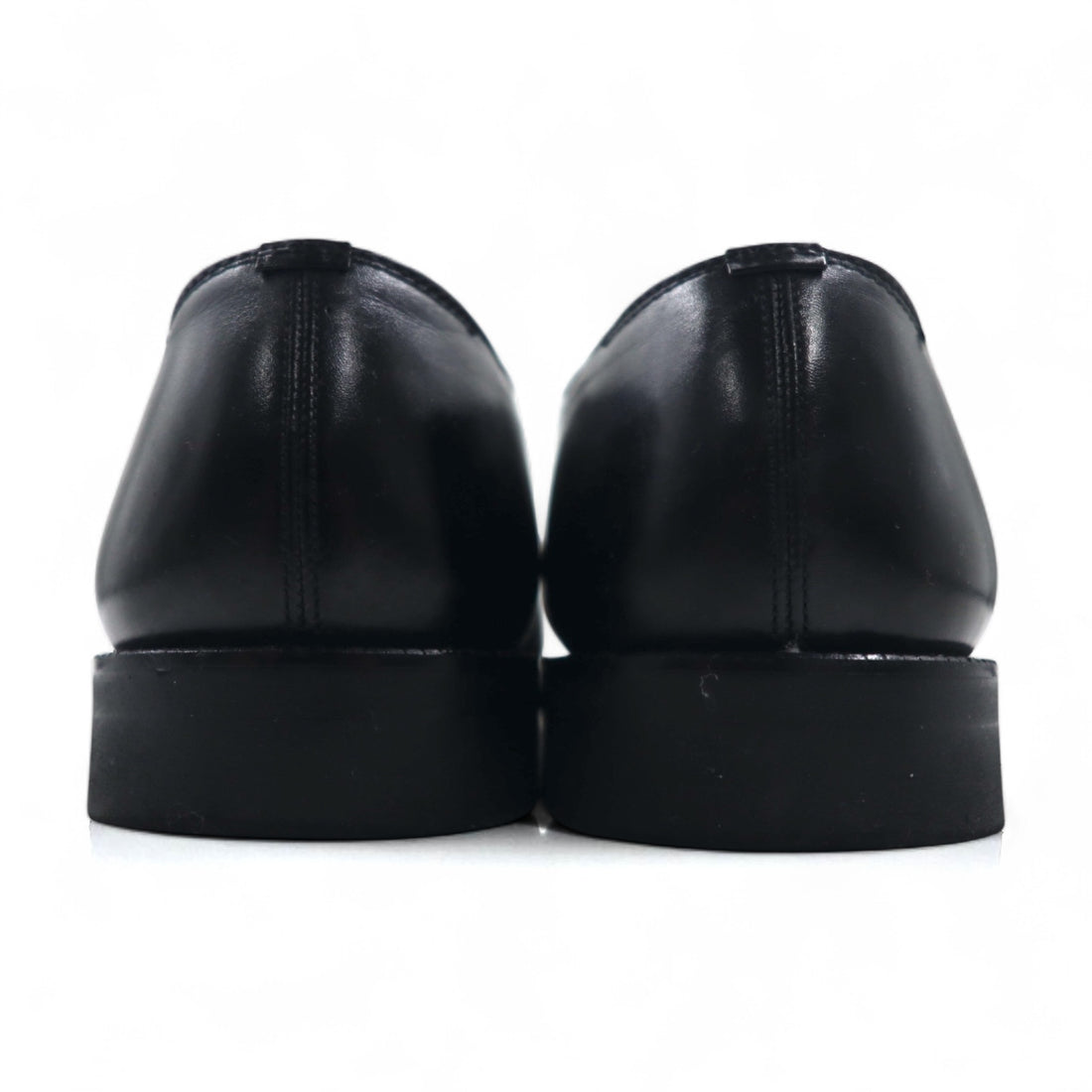 BURBERRY Split-Toe U-Tip Dress Shoes, Size 26.5cm, Black Leather, Wingtip, BU1430