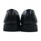 BURBERRY Split-Toe U-Tip Dress Shoes, Size 26.5cm, Black Leather, Wingtip, BU1430
