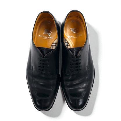BURBERRY スプリットトゥ Uチップ ドレスシューズ 26.5cm ブラック レザー 外羽根 BU1430