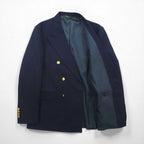 Polo Ralph Lauren 90年代 USA製 ダブル ブレザー テーラードジャケット M ピークドラペル 紺ブレ 金ボタン ギャバジン