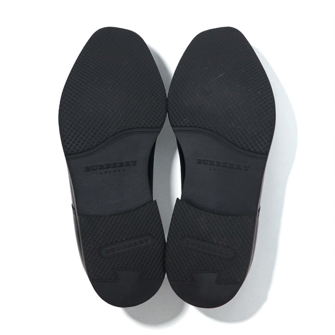 BURBERRY Split-Toe U-Tip Dress Shoes, Size 26.5cm, Black Leather, Wingtip, BU1430