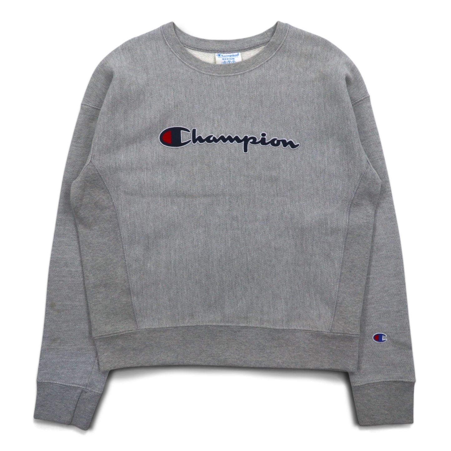 Champion リバースウィーブ REVERSE WEAVE スウェット XL グレー スクリプトロゴ 青単タグ 復刻 ホンジュラス製
