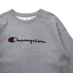 Champion Reverse Weave Sweatshirt, XL, Grey, Script Logo, Blue Single Tag, Reprint, Made in Honduras