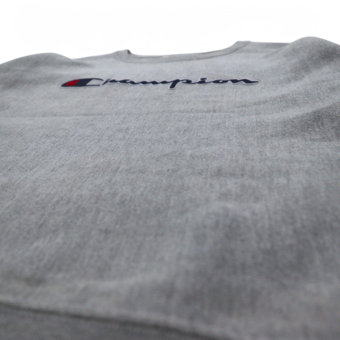 Champion Reverse Weave Sweatshirt, XL, Grey, Script Logo, Blue Single Tag, Reprint, Made in Honduras