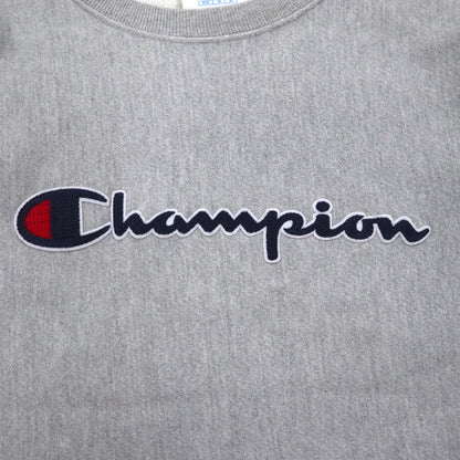 Champion リバースウィーブ REVERSE WEAVE スウェット XL グレー スクリプトロゴ 青単タグ 復刻 ホンジュラス製