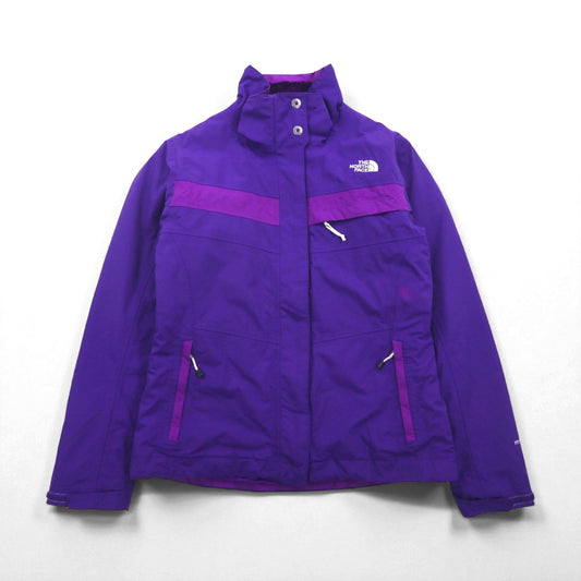 THE NORTH FACE ハイベント HYVENT AUCV ソフトシェル マウンテンジャケット M パープル 防水 フリースライナー ハイネック ドローコード