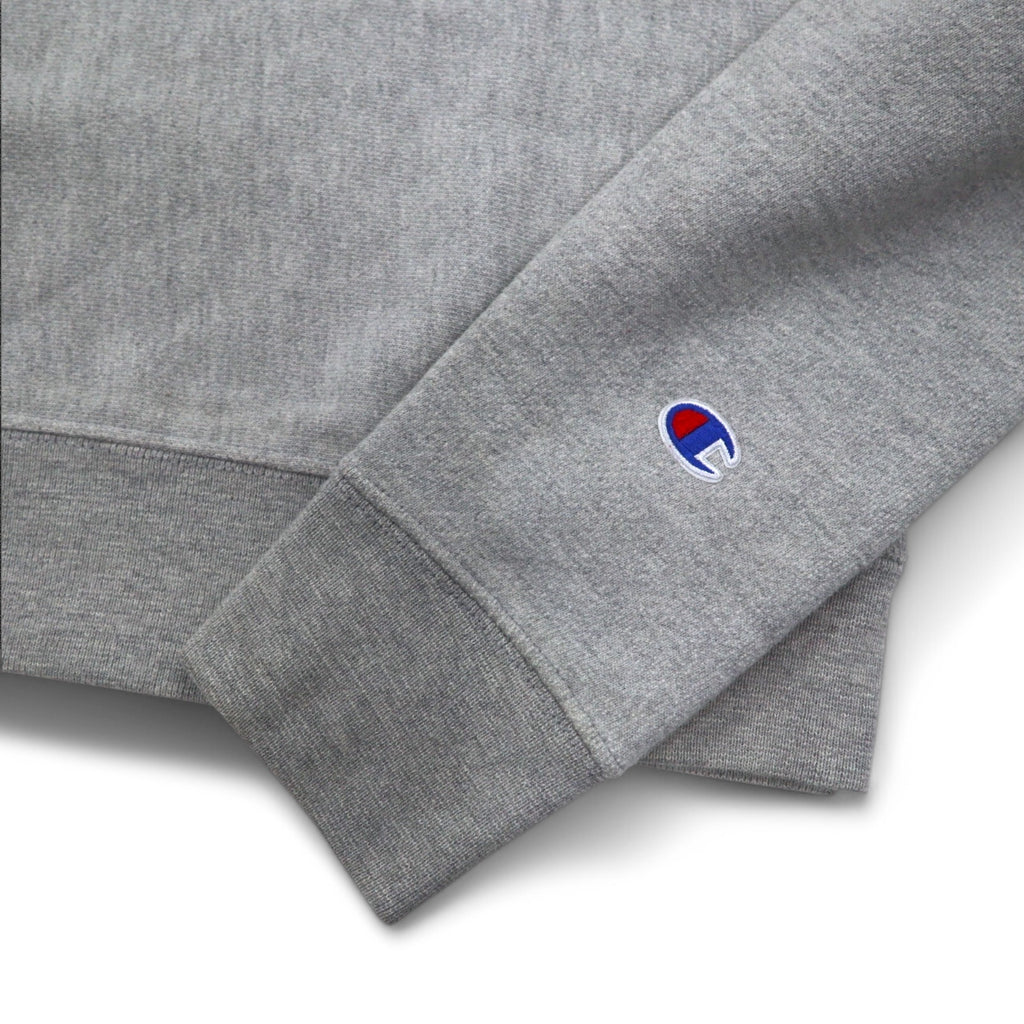 Champion Reverse Weave Sweatshirt, XL, Grey, Script Logo, Blue Single Tag, Reprint, Made in Honduras