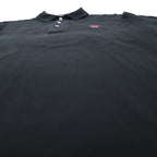 POLO GOLF RALPH LAUREN 90s Polo Shirt, Size M, Black Cotton, One-Point Logo, Made in Mexico