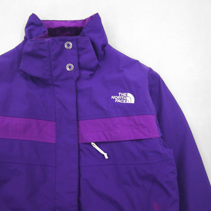 THE NORTH FACE ハイベント HYVENT AUCV ソフトシェル マウンテンジャケット M パープル 防水 フリースライナー ハイネック ドローコード